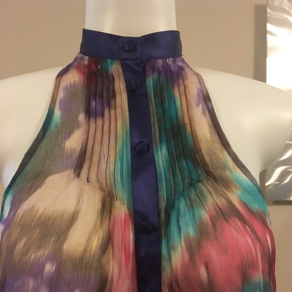 Marciano Exquisite Watercolor Silk Sheer Tank - Picture 3 of 8